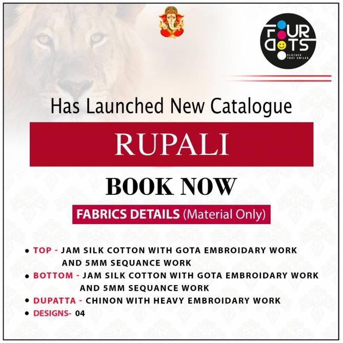 Four Dots Rupali Letest Fancy Designer Exclusive Designer Dress Materail